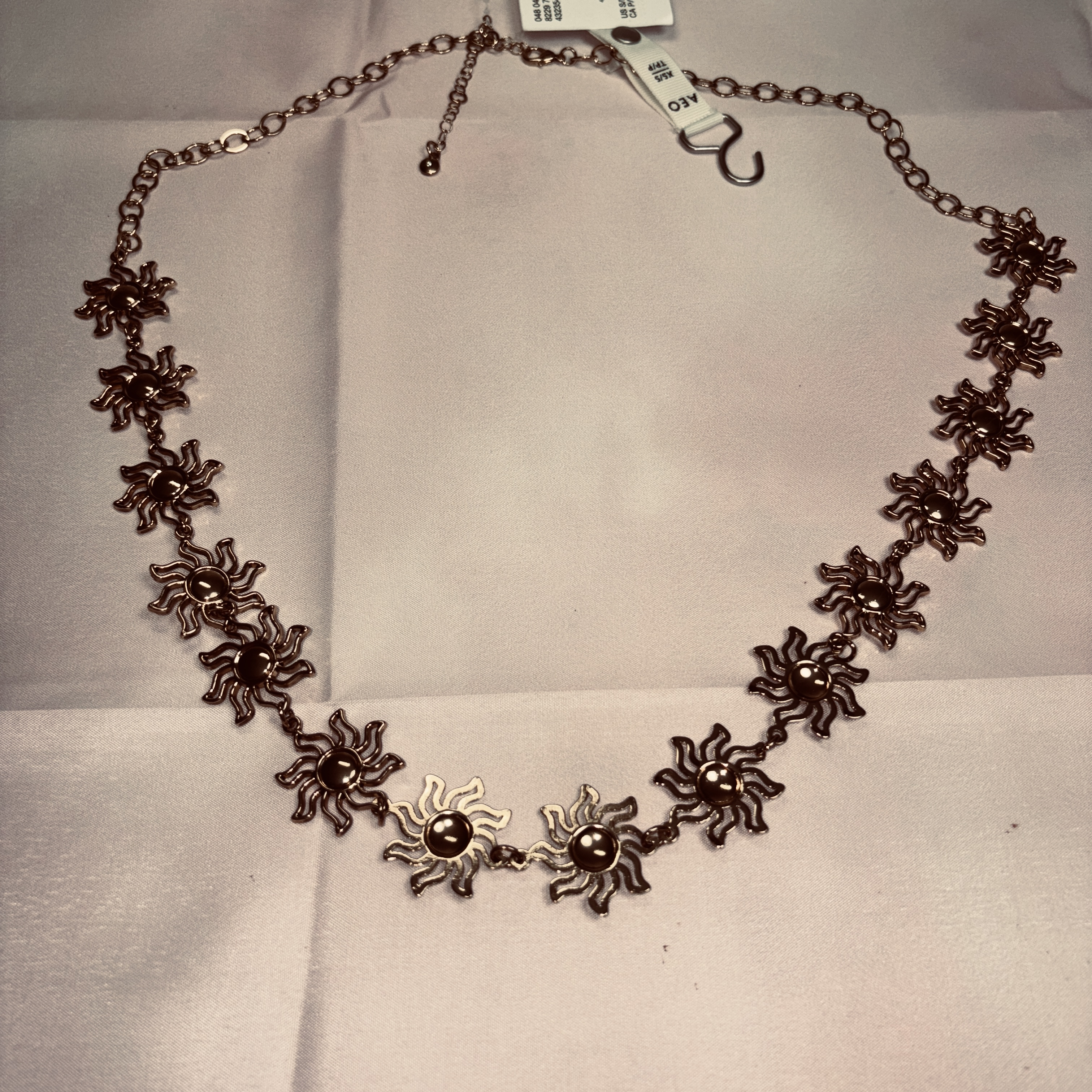 American Eagle Gold Tone, Sun, Chunky Chain Link Waisted Belt Size XS