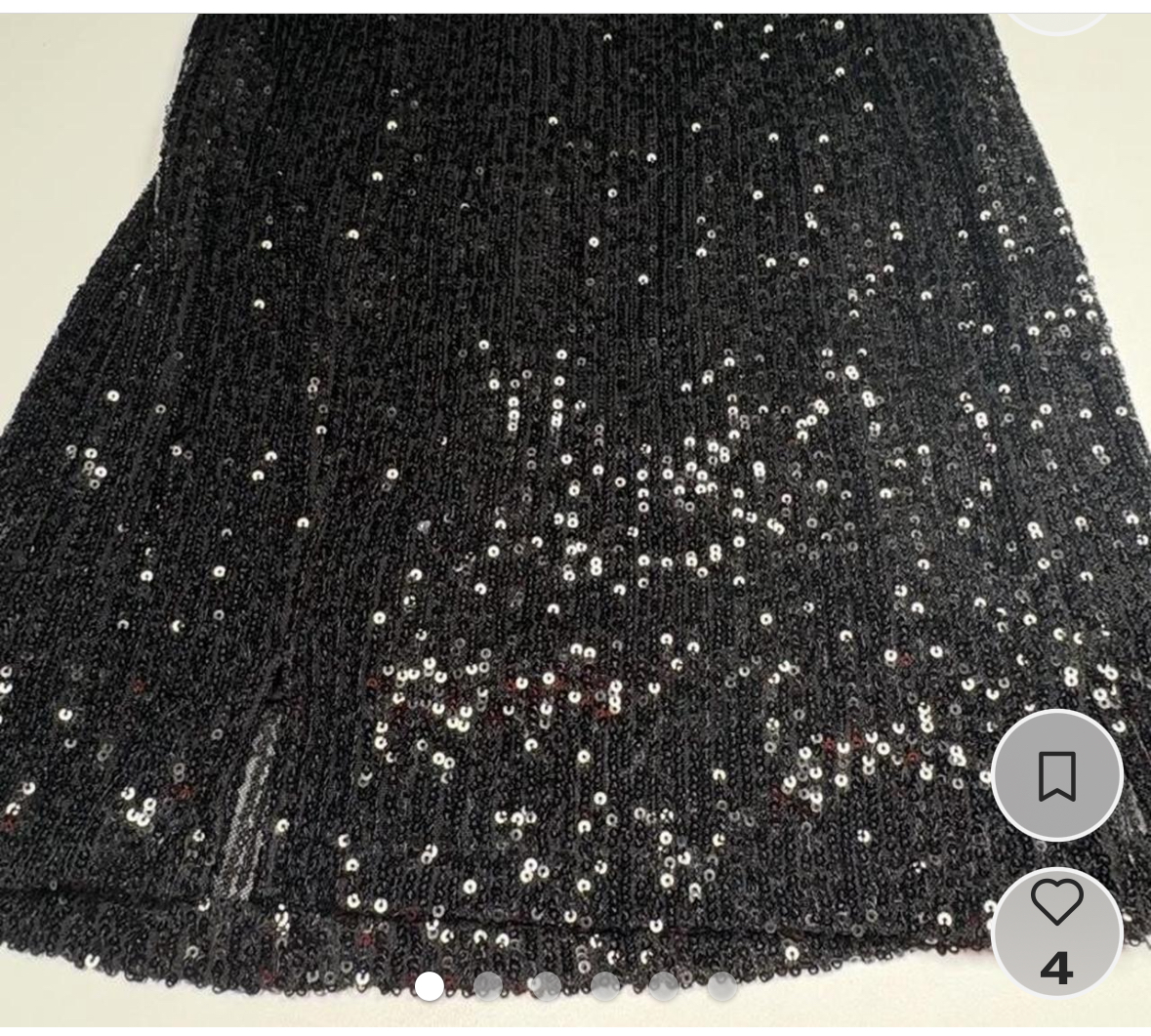 black sequin mini skirt