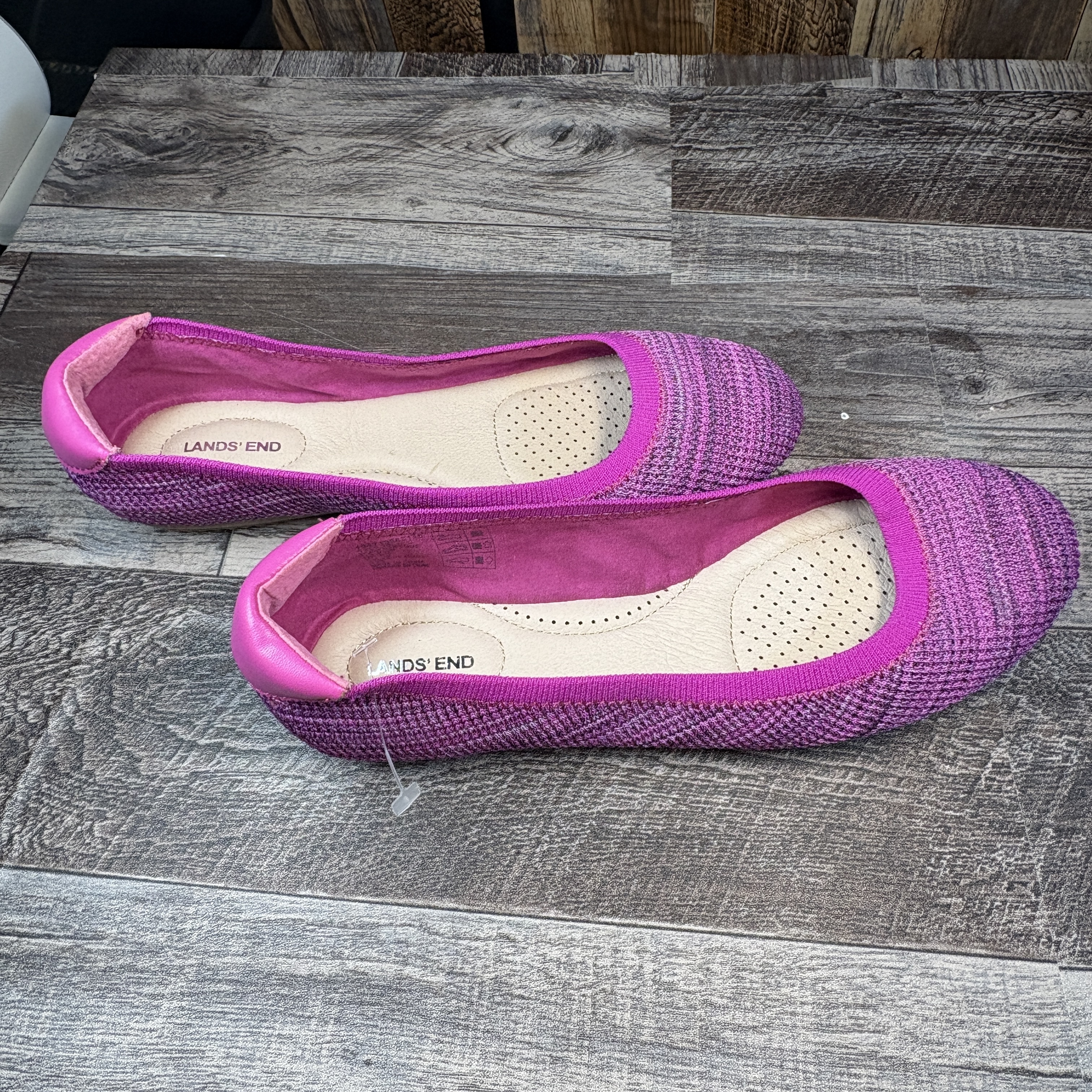 Lands’ End Knit Comfort Flats – Women’s Size 8.5 Pink
