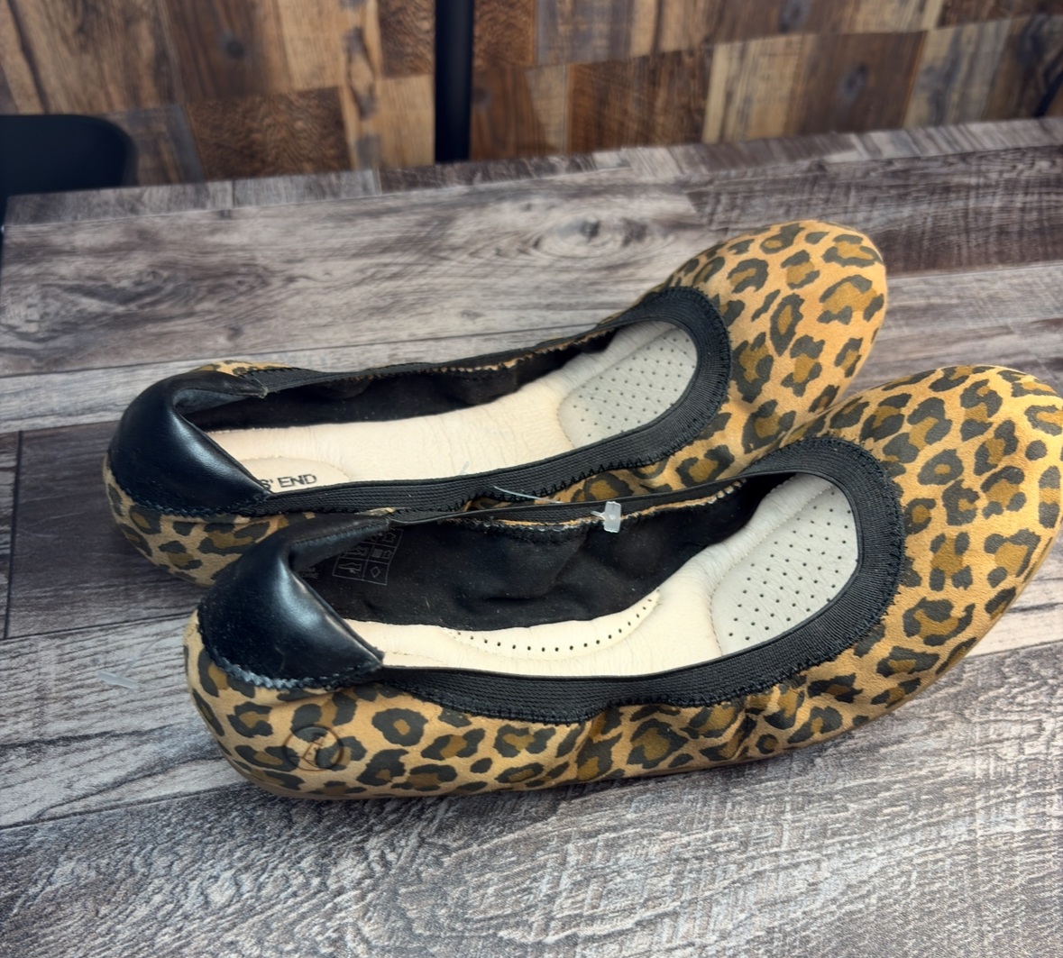 Lands’ End Leopard Print Comfort Flats | Women’s Size 11