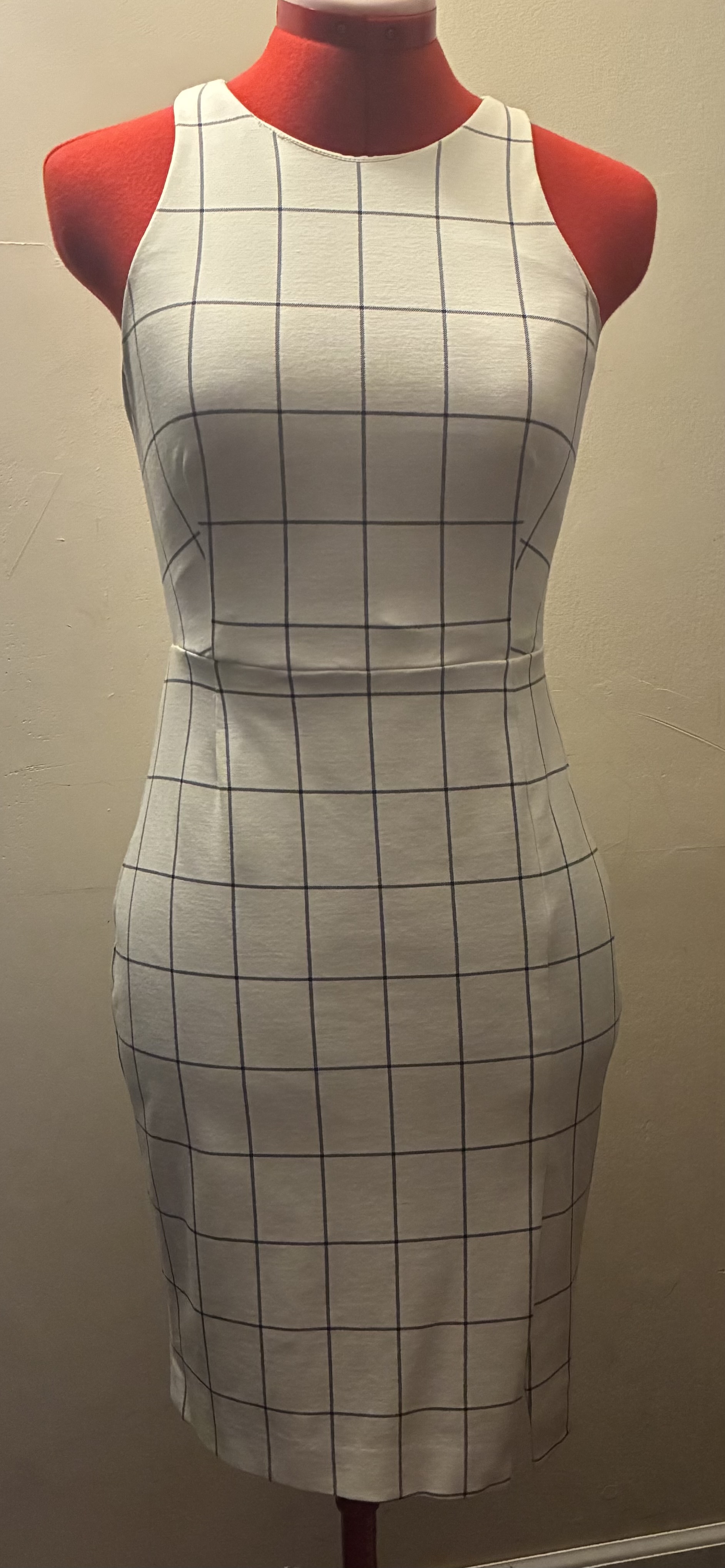 Banana Republic windowpane sleeveless dress,size 0