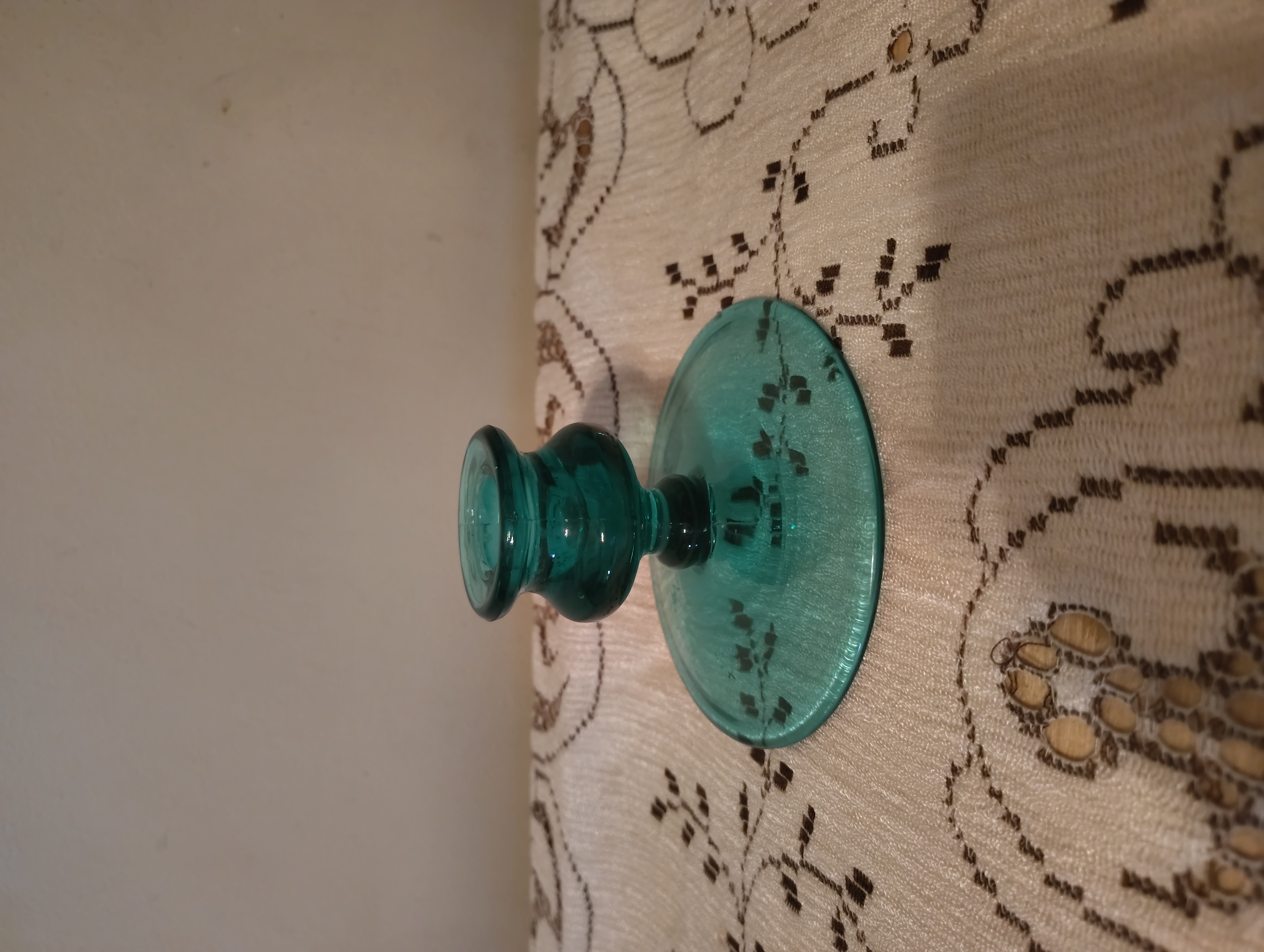 Uranium Glass Candle Holder