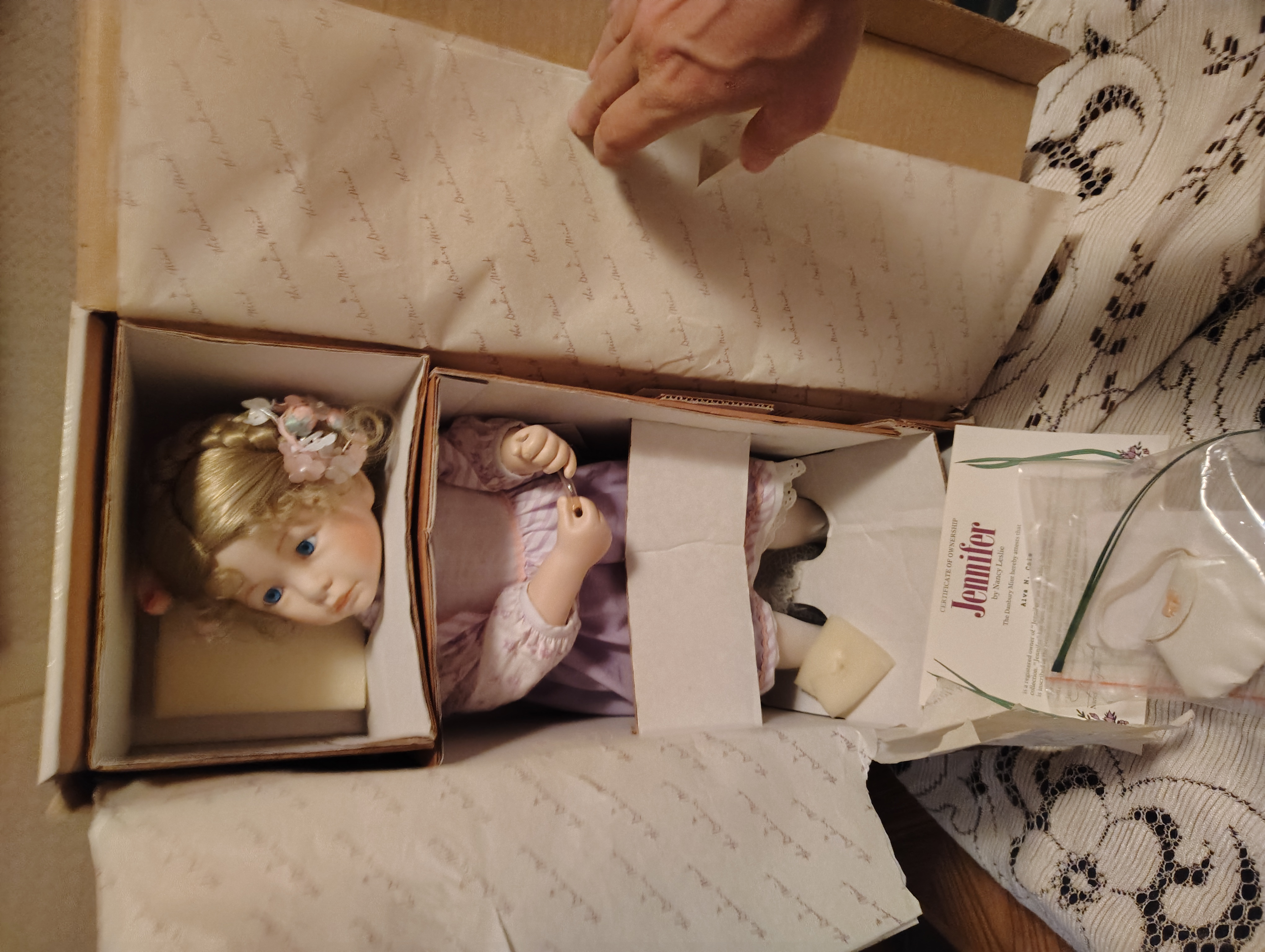 Jennifer Danbury mint beaitiful Porcelian doll