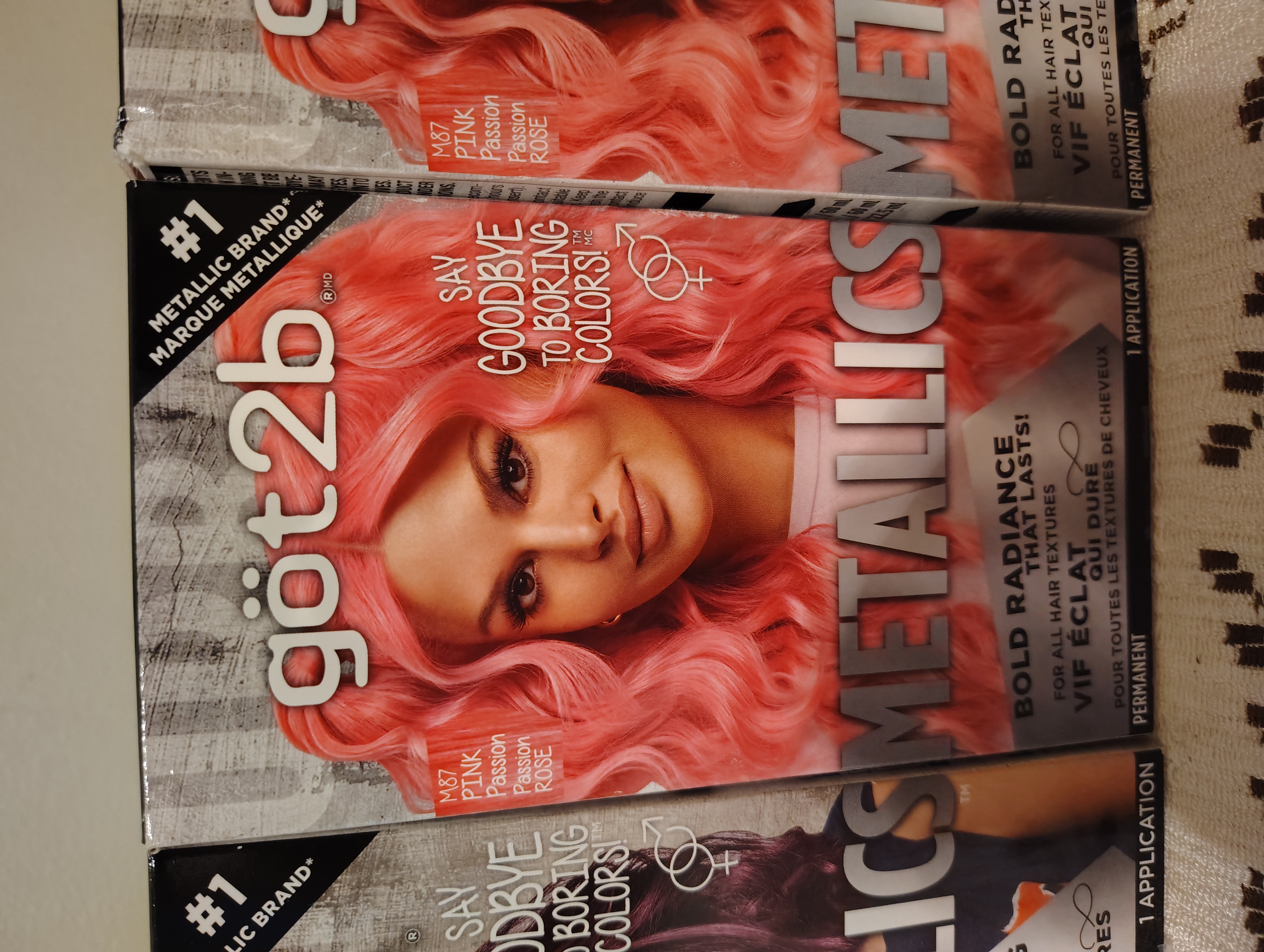 Got2B Pink Metallics Hair Dye New In Box x2