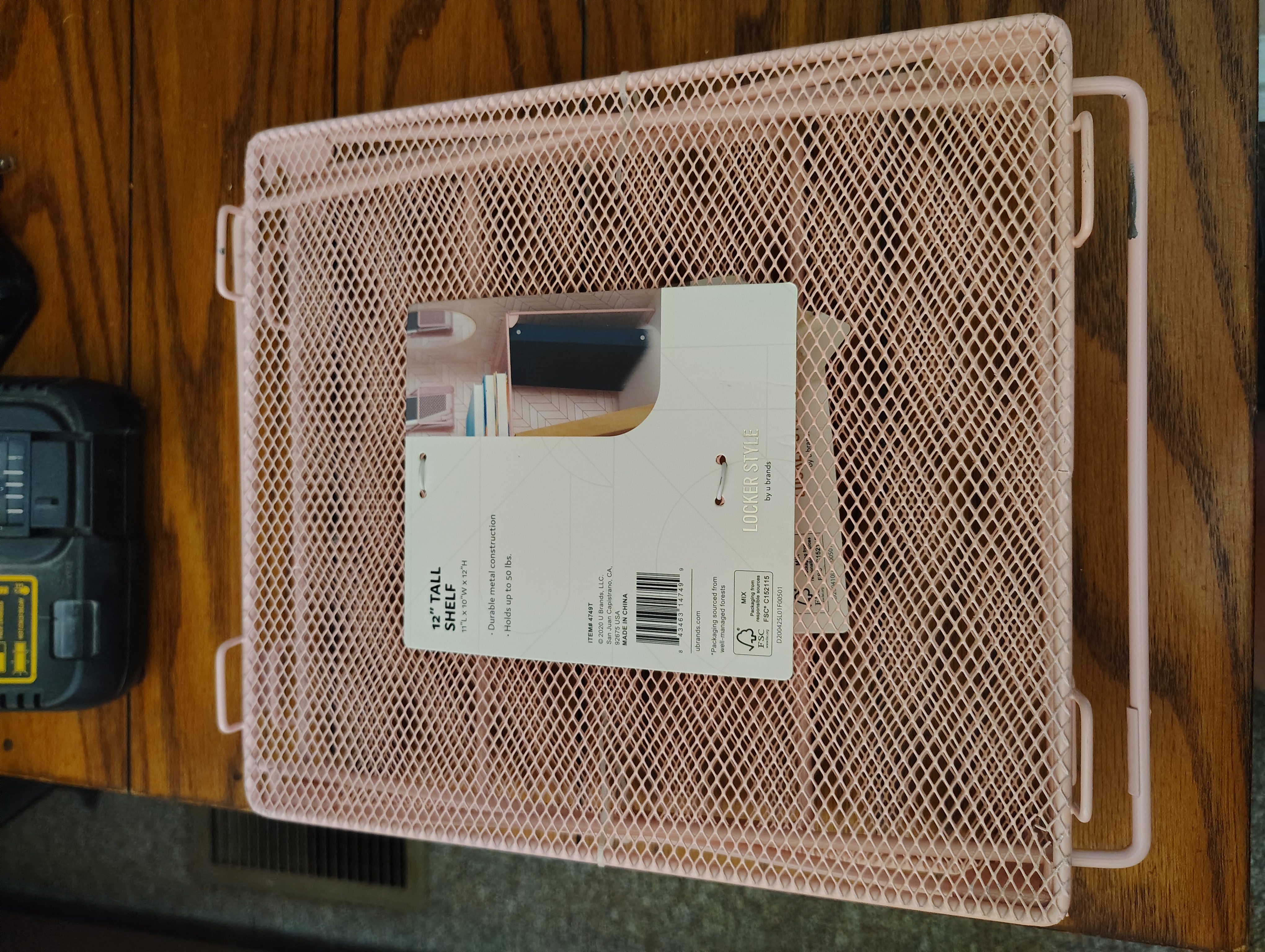 Pink locker shelf metal Brand New.