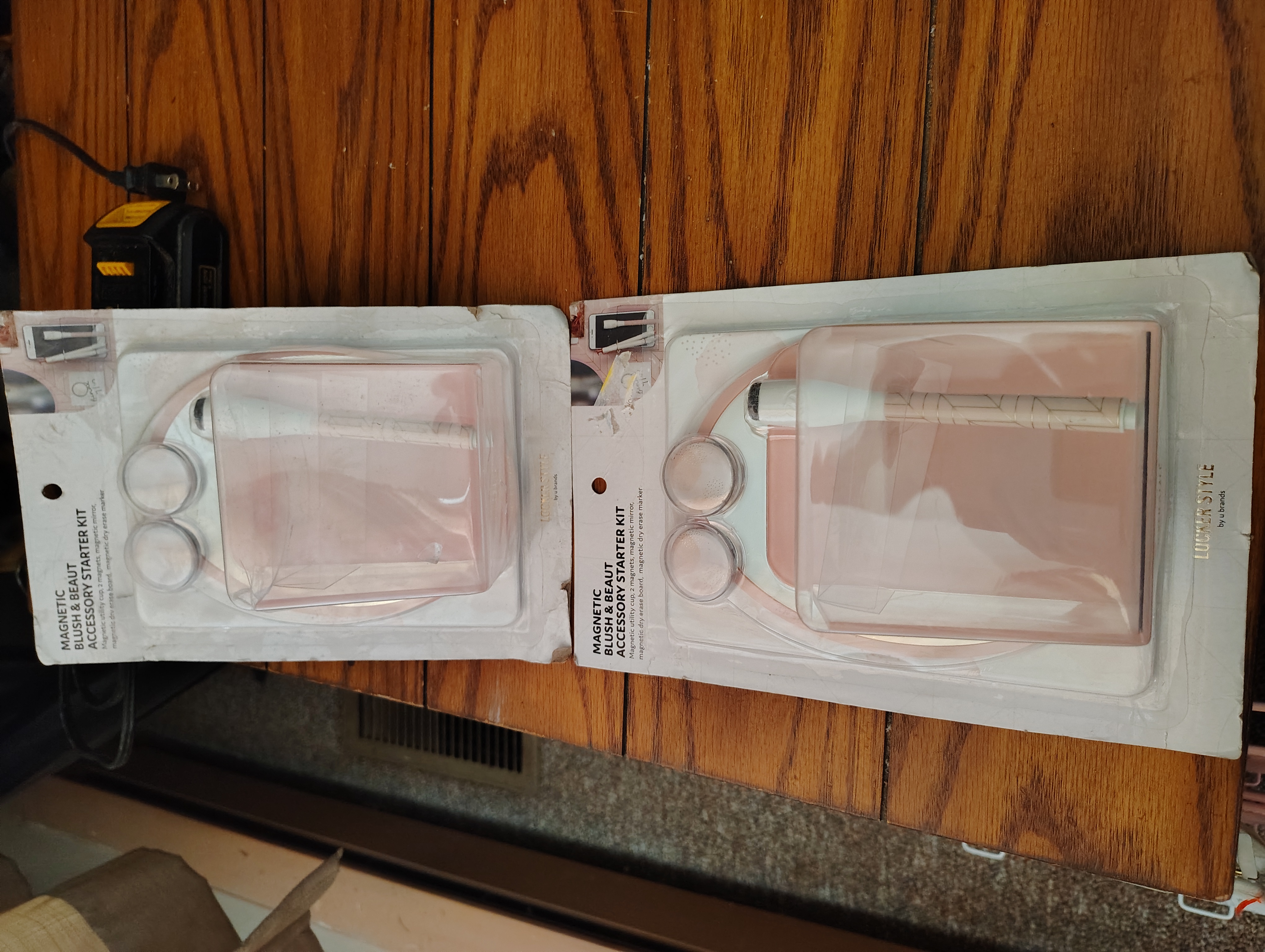 Pink locker accessories magnetic. great for makeup.