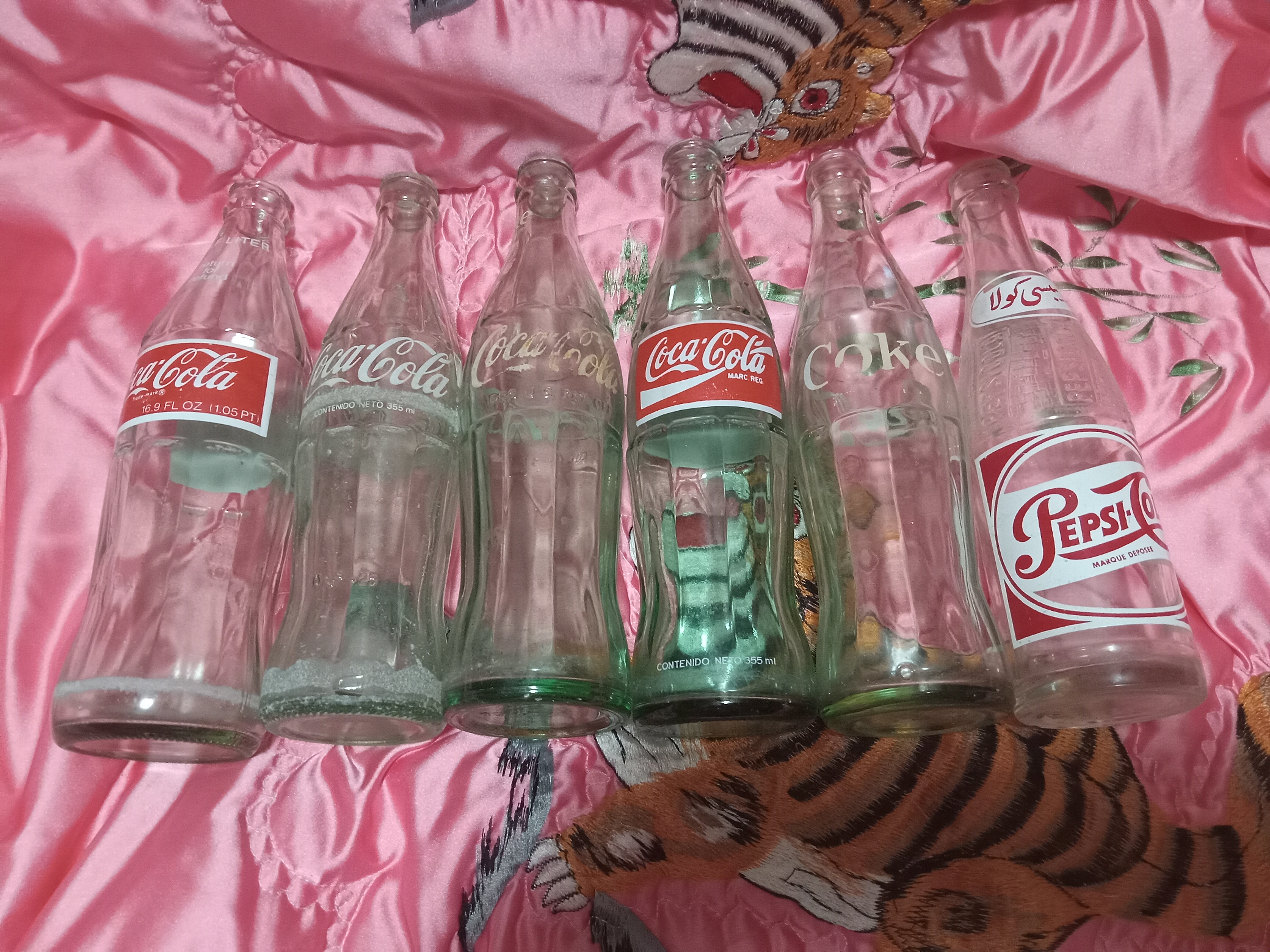 Vintage Coca-Cola glass bottles