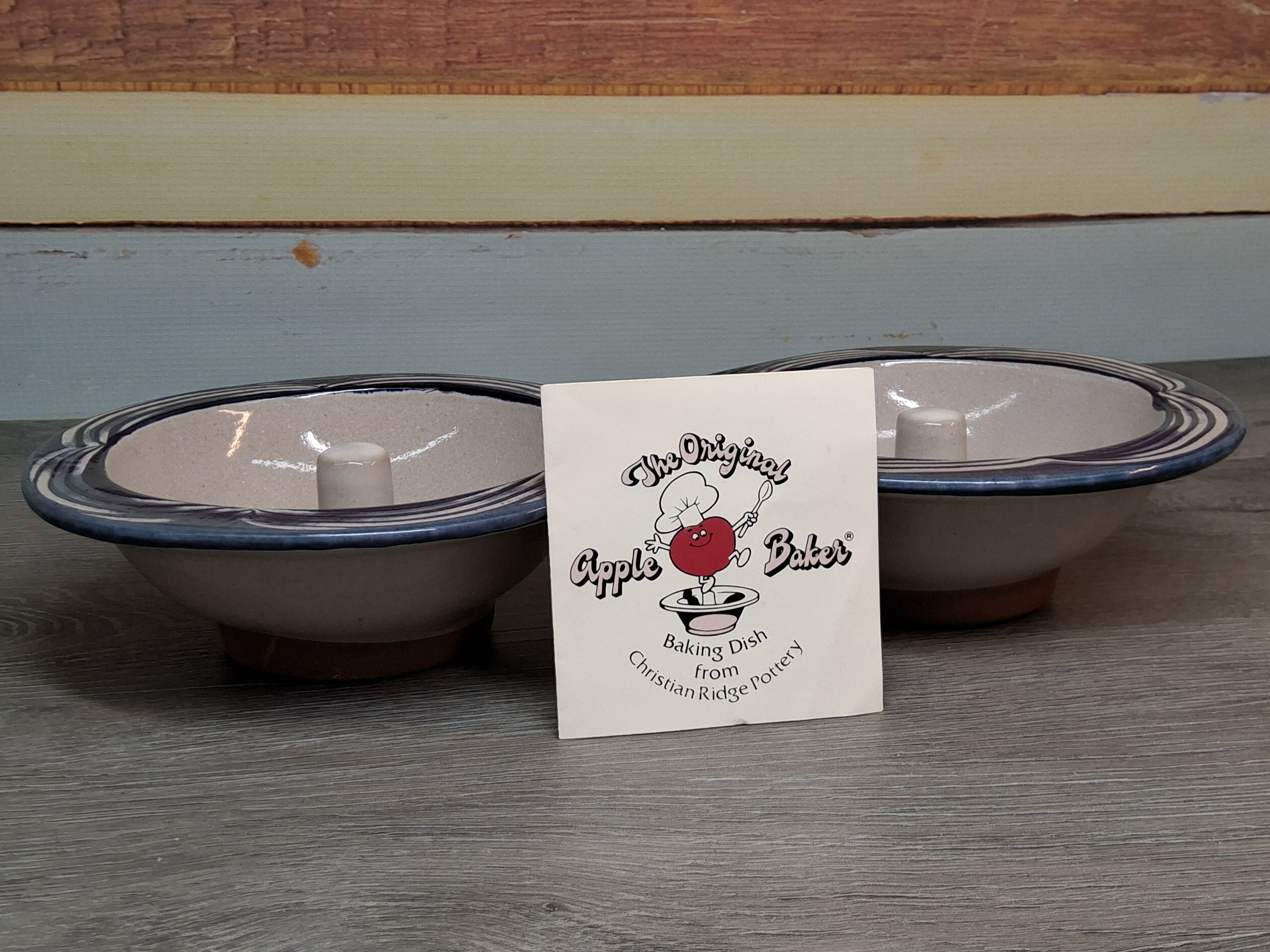 Set of 2 Apple Baker Dishes Christian Ridge Pottery