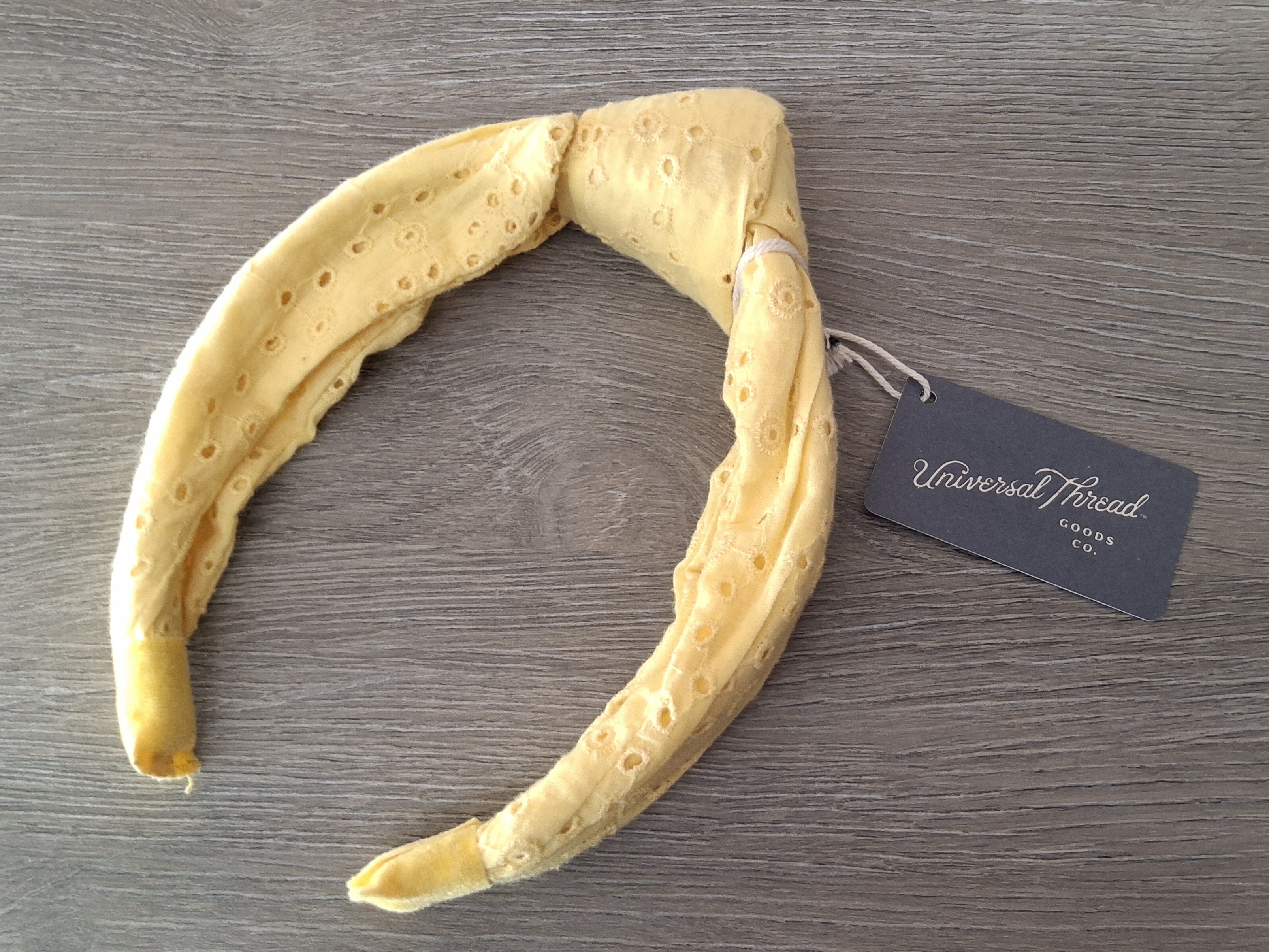 Universal Thread Yellow Eyelet Knotted Headband