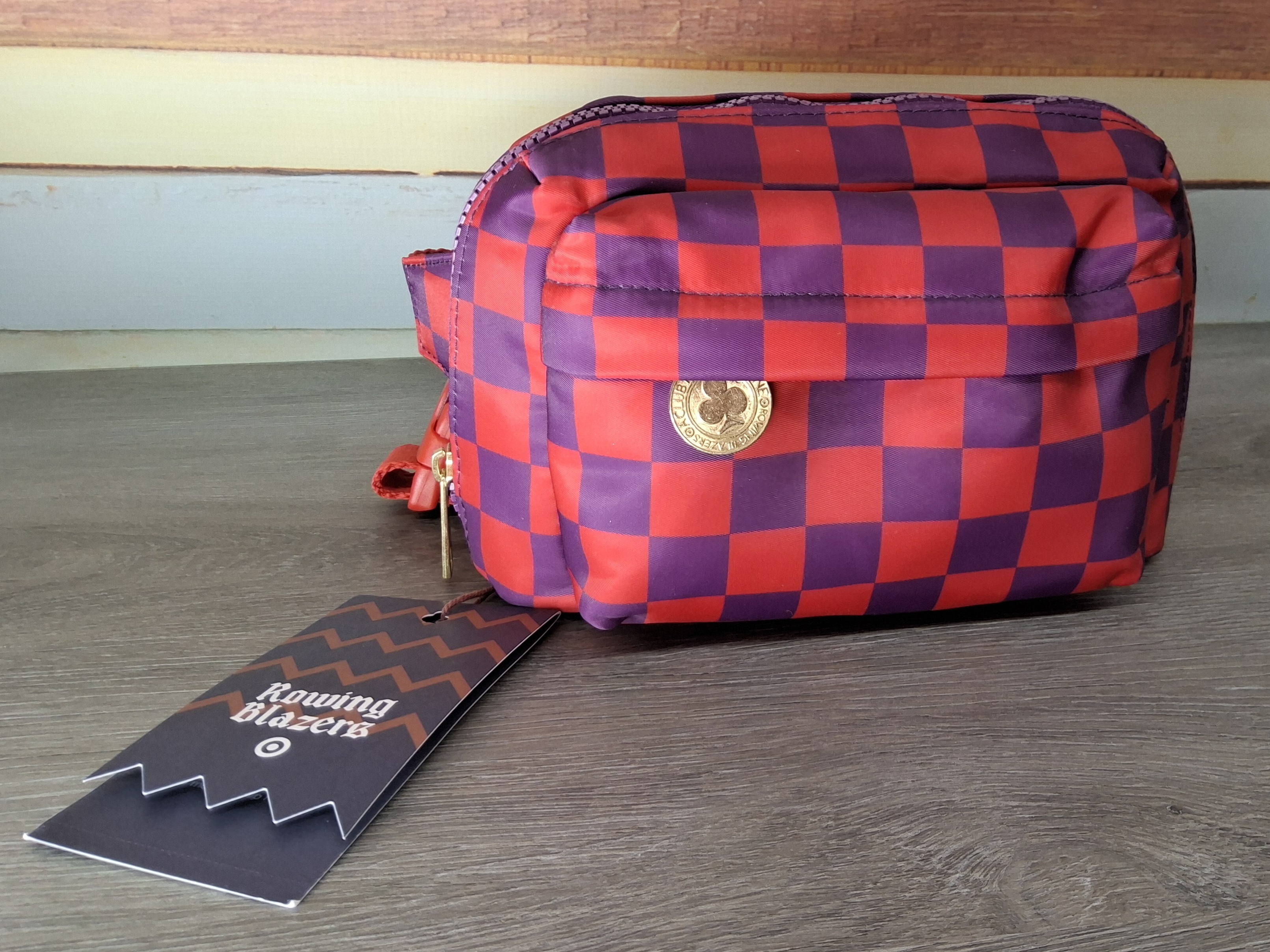 Rowing Blazers x Target Red & Purple Checkered Belt Bag