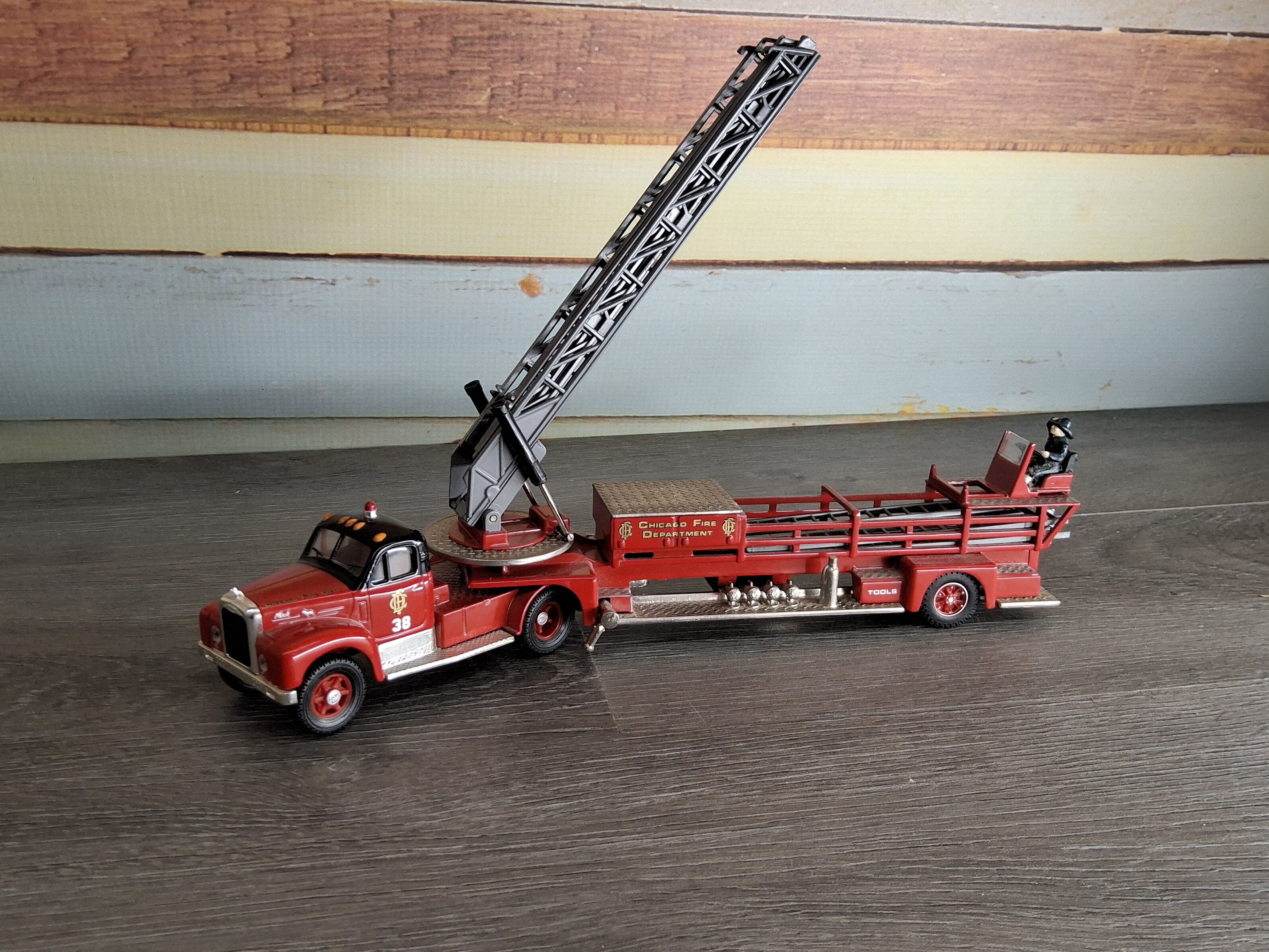 Americana LaFrance Chicago Fire Dept. Ladder Truck Die-Cast Model
