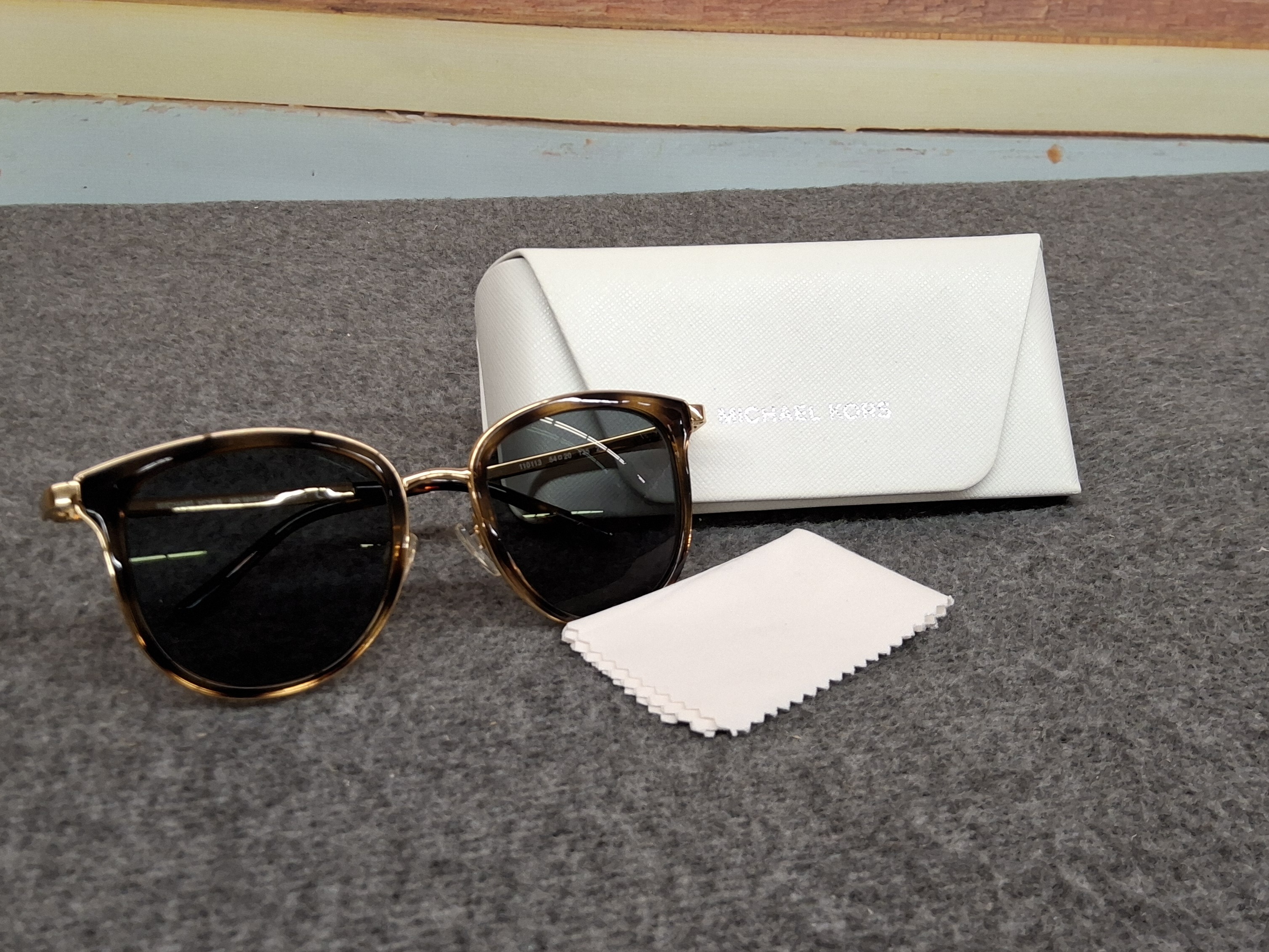 Michael Kors MK1010 Adrianna II Tortoise/Gold Sunglasses with Case