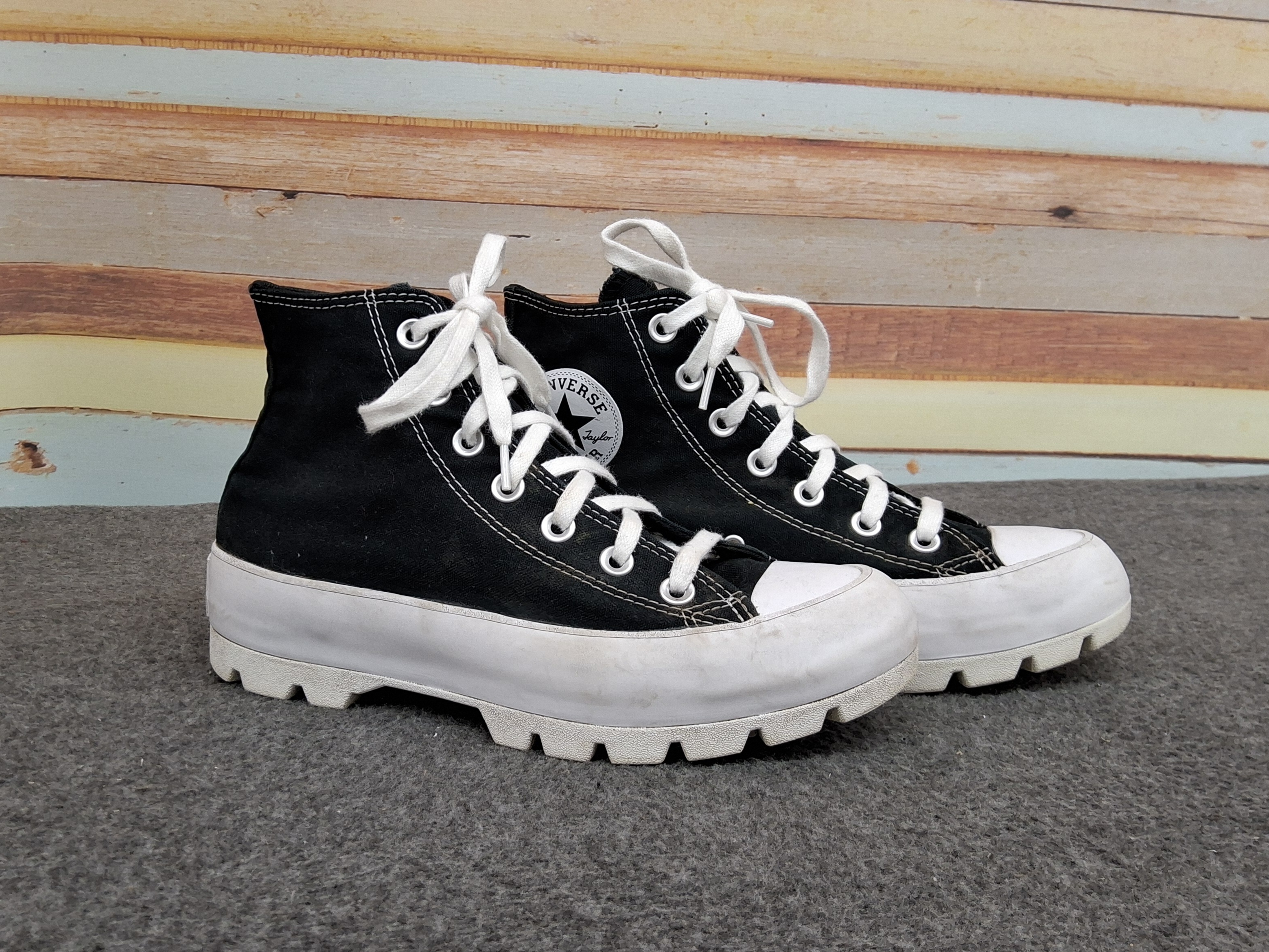 Converse Chuck Taylor All Star Lugged Black High Tops- Women’s 7.5